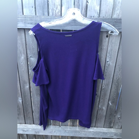 Michael Kors Purple size medium women’s gently worn Shoulderless Blouse - Picture 2 of 6